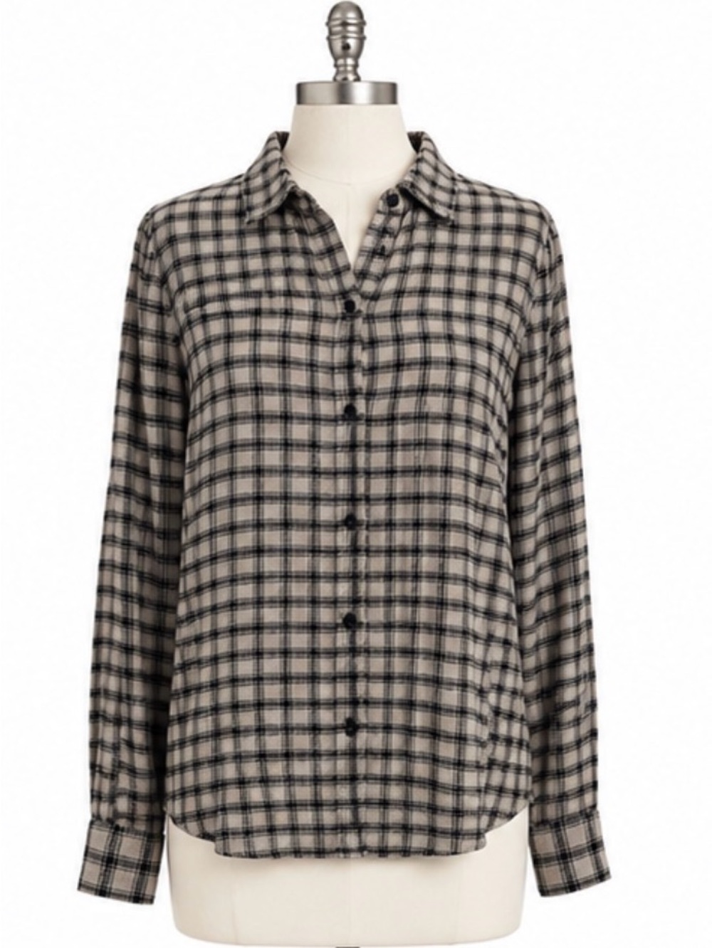 Rails Angelica Plaid Flannel Button Down Shirt Size Medium Rayon Cotton